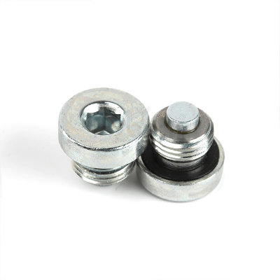 碳鋼環(huán)保藍白鋅封閉(24/72h)定制內(nèi)六角帶磁性堵頭定制D5859